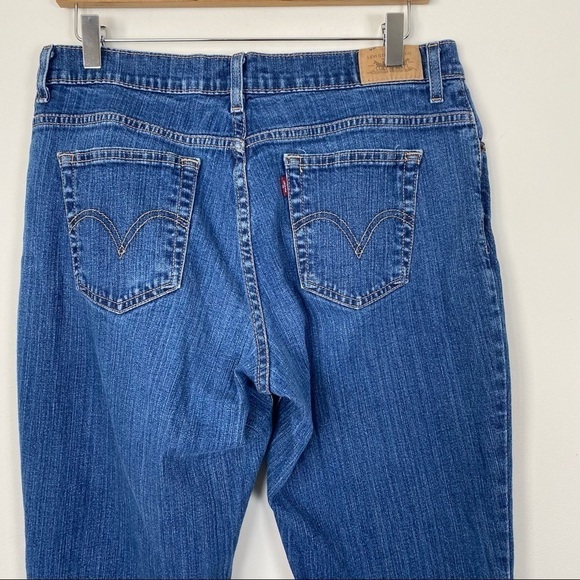 LEVI’S 550 Relaxed Bootcut Mid-Hi Rise Jeans 12 long Darker Wash Western Y2K - Picture 6 of 10